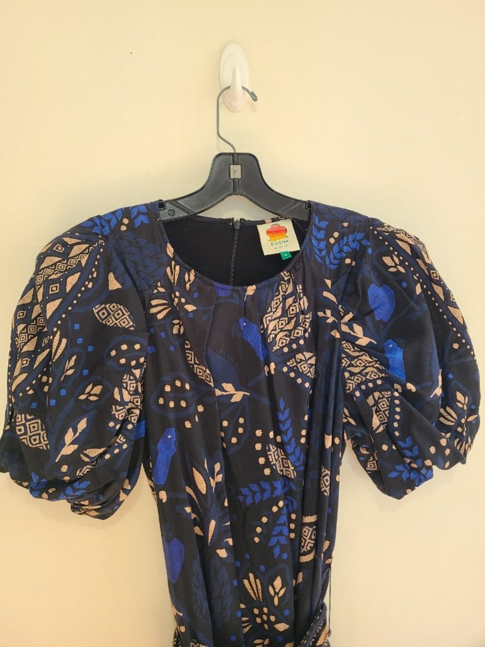 Farm Rio Macaw Forest Minidress Blue size S - Picture 7 of 9
